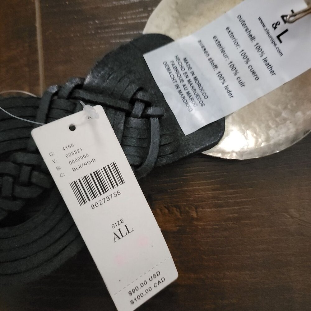 Anthropologie Z&L Camilla Belt Womens Braided Leather Vintage Boho Chic Western - Picture 6 of 8
